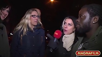 Interracial Milf Enjoys Public Sex And Licking