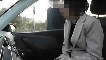 Wife Engages In Public Parking Sex And Satisfies A Voyeur After Work - Misscreamy