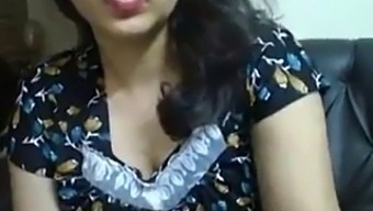 Indian Auntie With Large Breasts Engages In Video Chat With Her Partner