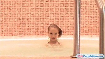 Paris Milan, A Young Beauty, Indulges In A Jacuzzi While Wearing A Bikini, Solely For Your Pleasure