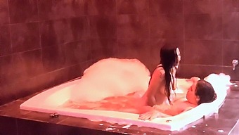 Enjoying The Bounce Of Your Breasts In The Jacuzzi, I Climb On Top And We Ride Together