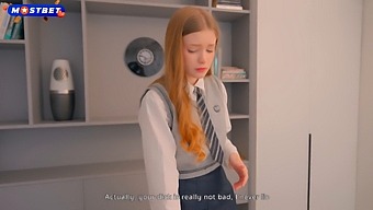 Redhead Schoolgirl Caught On Webcam, Choose Between Expulsion And Rough Sex.